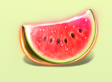 Символ игрового автомата Lady Fruits 100 Easter Арбуз