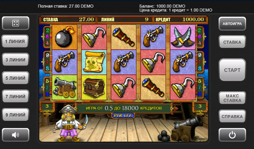 Изображение игрового автомата Pirate