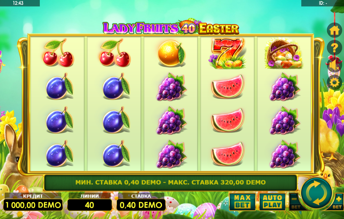 Изображение игрового автомата Lady Fruits 40 Easter