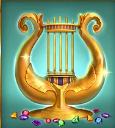Символ игрового автомата Almighty Reels Power Of Zeus Арфа
