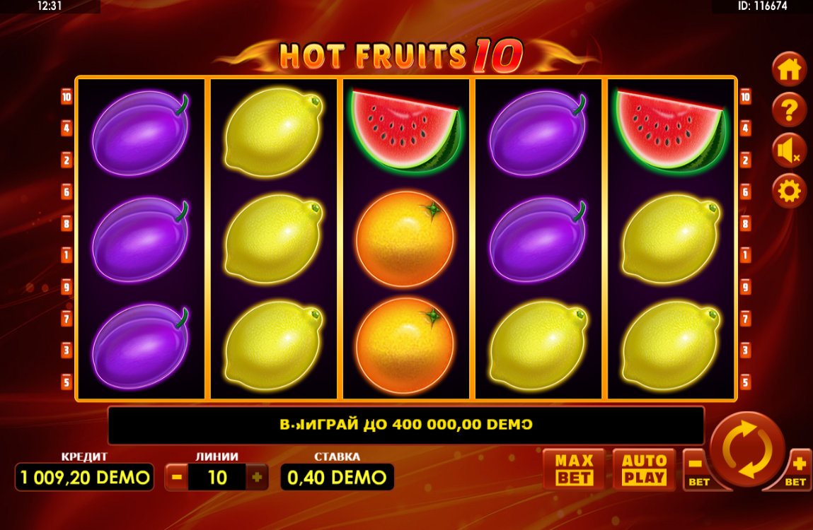 Изображение автомата Hot Fruits 10