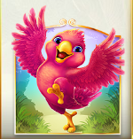 Символ игрового автомата Feather Frenzy Розовая птица