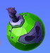 Символ игрового автомата Nuke World Зеленый круглый символ