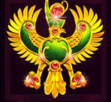 Символ игрового автомата Ancient Goddess Зеленый символ с крыльями